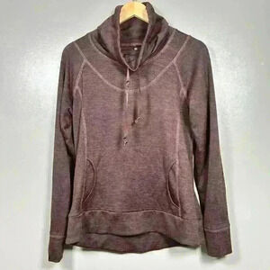 KUHL Funnel Neck Pullover Purple Kangaroo Pouch Active Outdoorsy Women Medium